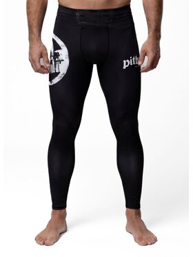 PITBULL PITBULL Legginsy LOGO PALMS Czarny Regular Fit