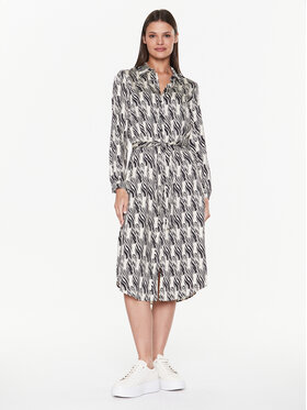 Sisley Sisley Hemdkleid 4UUFLV03A Écru Regular Fit
