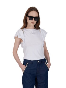 Yes Zee Yes Zee T-shirt Tshirt donna Bianco Regular Fit