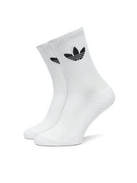 Adidas Set Od 6 Pari Unisex Visokih čarapa Trefoil Cushion IJ5619 Bijela