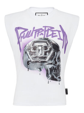 PHILIPP PLEIN PHILIPP PLEIN Tank top 3105 Bílá Skin Tight Fit