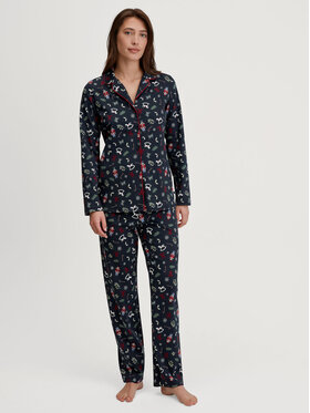Calida Calida Piżama 41695 Granatowy Regular Fit