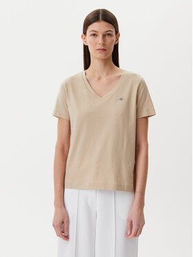 Gant Gant Tricou Shield 4200750 Bej Regular Fit