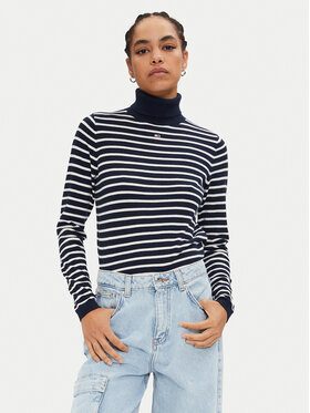 Tommy Jeans Tommy Jeans Rollkragenpullover Essential DW0DW19686 Dunkelblau Regular Fit