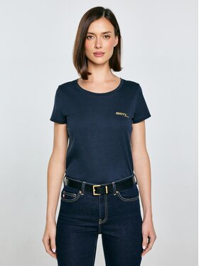 BIG STAR BIG STAR T-Shirt MERRA Granatowy Basic Fit