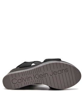 Calvin Klein Jeans Sandale Wedge Sandal Webbing In Mr YW0YW01360 Crna