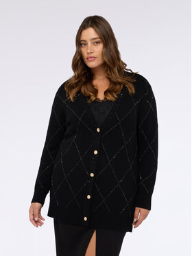 Fiorella Rubino Fiorella Rubino Cardigan M752L008136N033 Nero Regular Fit