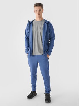 4F 4F Spodnie dzianinowe 4FWAW24TFTRM683-32S Niebieski Regular Fit