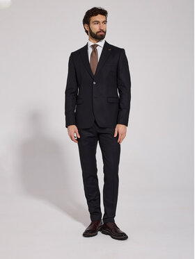 VILLARO VILLARO Garnitur GAR230VIM Czarny Slim Fit