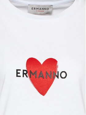 Ermanno Firenze T-shirt D42EL023EK4 Bijela Regular Fit