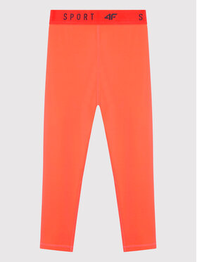 4F 4F Legginsy HJL22-JSPDF002 Pomarańczowy Slim Fit