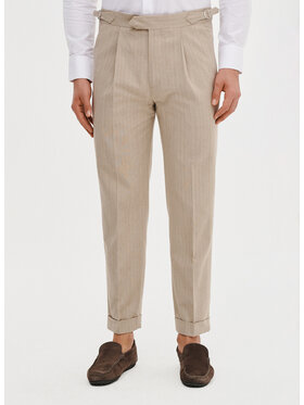 Pako Lorente Pako Lorente Spodnie materiałowe P25SF-WX-002 Beżowy Regular Fit