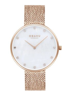 Obaku Obaku Zegarek V288LXVWHV Różowe złoto