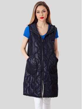 Perso Perso Bezrękawnik BLE225302F Granatowy Regular Fit