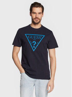 Guess Guess T-Shirt Reflective Logo M3GI44 K9RM1 Dunkelblau Slim Fit