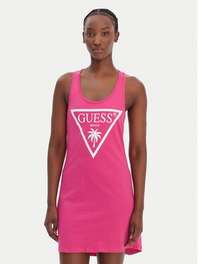 Guess Guess Плажна рокля E3GP03 JA914 Розов Regular Fit