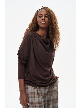 blue shadow blue shadow Bluzka Nicole Brązowy Regular Fit