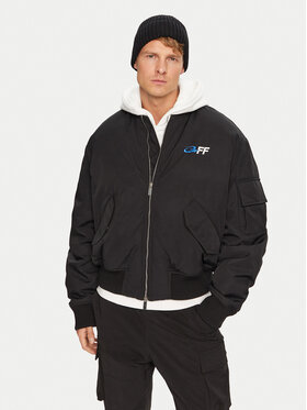 Off-White Off-White Яке бомбър OMEH049S23FAB0011001 Черен Regular Fit