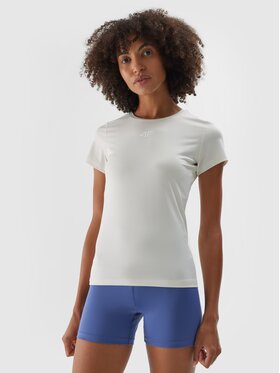 4F 4F Funkčné tričko 4FWAW24TFTSF1011-12S Biela Regular Fit