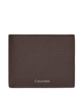 Calvin Klein Calvin Klein Didelė Vyriška Piniginė Foil Emboss Ew Bill Fold LV04D1062G Ruda