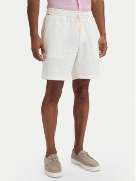 Tommy Hilfiger Tommy Hilfiger Pantalon scurți din material Dover MW0MW44358 Alb Regular Fit