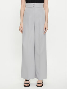 Maryley Maryley Spodnie materiałowe 24EB680/43LU Szary Wide Leg
