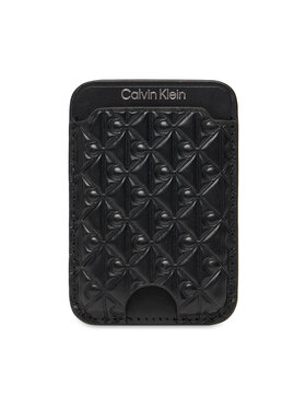 Calvin Klein Calvin Klein Θήκη πιστωτικών καρτών Aop Leather Magnetic Card Case LV04F1100G Μαύρο