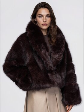 Ombre Ombre Kožešina OW-FR-E0008 Hnědá Oversize