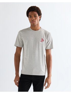Wrangler Wrangler T-Shirt EMBROIDERY TEE Szary Regular Fit