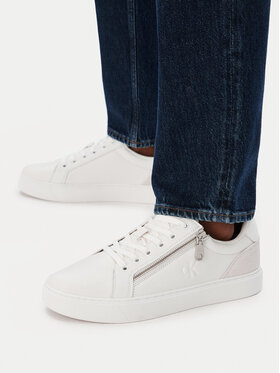 Calvin Klein Calvin Klein Sportcipők Classic Cup Laceup Zip Lth YM0YM01437 Fehér