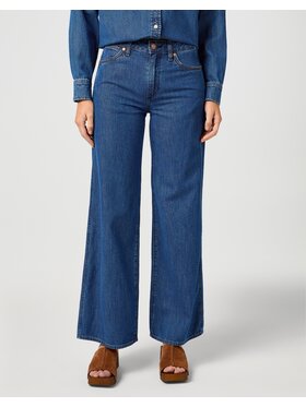 Wrangler Wrangler Jeansy World Wide Granatowy Wide Leg