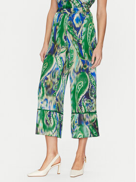 Simona Corsellini Simona Corsellini Текстилни панталони P25CPPA02501 Зелен Relaxed Fit