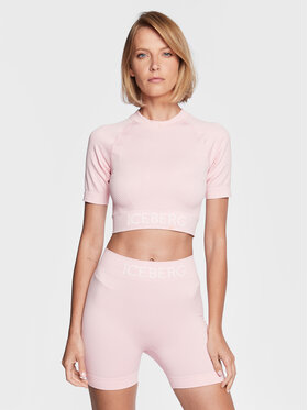 Iceberg Iceberg Тишърт 23EI2P0FA146303 Розов Slim Fit