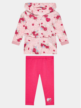Guess Guess Komplet bluza i legginsy A3BG10 KA6W0 Różowy Regular Fit