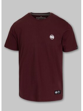 PITBULL PITBULL T-Shirt Koszulka męska SMALL LOGO 3XL Bordowy Regular Fit