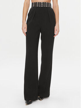 Elisabetta Franchi Elisabetta Franchi Kalhoty z materiálu PA-028-37E2-4239 Černá Relaxed Fit