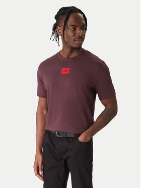 HUGO HUGO Tričko Diragolino 50447978 Hnedá Regular Fit