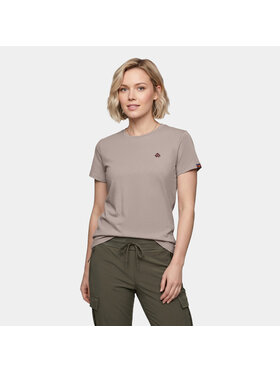 Alpinus Alpinus T-Shirt Dirna Beżowy Regular Fit