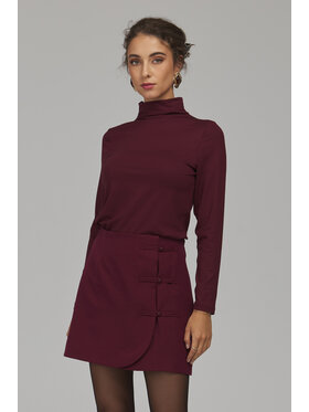 NIFE NIFE Mini sukně SP88 Bordó Regular Fit