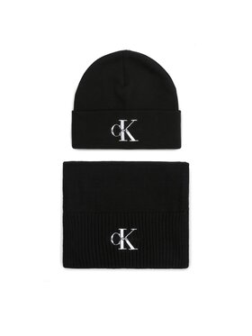 Calvin Klein Jeans Calvin Klein Jeans Kepurės ir šaliko komplektas Gifting Mono Beanie/Scarf K50K511199 Juoda