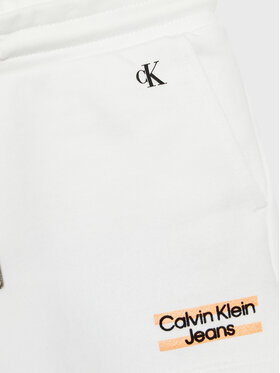 Calvin Klein Jeans Sportske Kratke Hlače Hero Logo IG0IG01984 Bijela Regular Fit