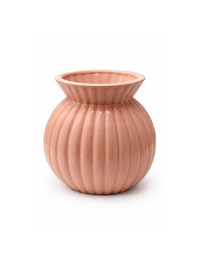 MIAhome MIAhome Wazon ceramiczny okrągły prążkowany ASTRID Różowy