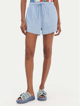 Seafolly Seafolly Pantalon scurți din material Crinkle 55429-SH Albastru celest Regular Fit