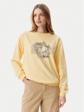 Roxy Roxy Суитшърт ERJFT04963 Жълт Regular Fit