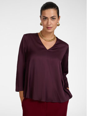 Elena Mirò Elena Mirò Blusa 2025P000250N039 Bordeaux Regular Fit