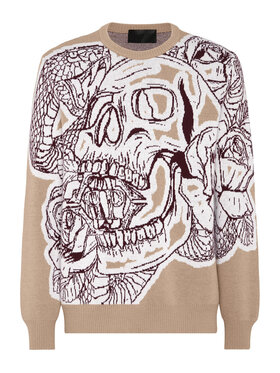 PHILIPP PLEIN PHILIPP PLEIN Longsleeve 2251 Beżowy Regular Fit