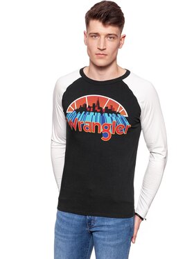 Wrangler Wrangler T-Shirt RAGLAN TEE Biały Regular Fit