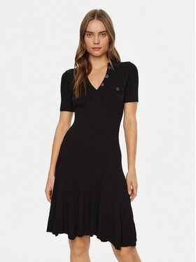 Guess Guess Džemper haljina W5RK18 Z2U00 Crna Regular Fit
