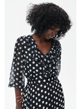 blue shadow blue shadow Bluzka Daisy Czarny Regular Fit