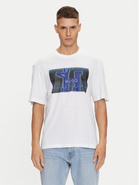 HUGO Hugo T-krekls Nedary 50519131 Balts Regular Fit